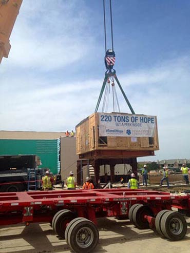 Cyclotron Arrives at Texas Center for Proton Therapy 