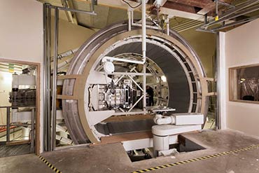The gantry rotates 360° to treat tumors with pinpoint accuracy 