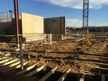 The center’s concrete could fill 4.5 Olympic swimming pools 